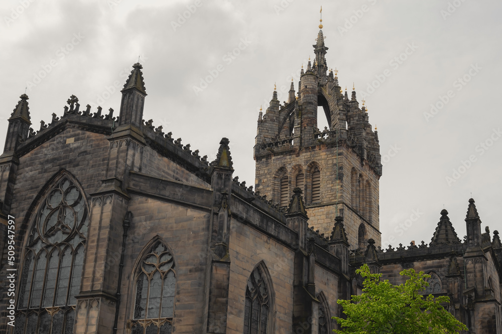 Ancient architecture of the cathedral in Scotland