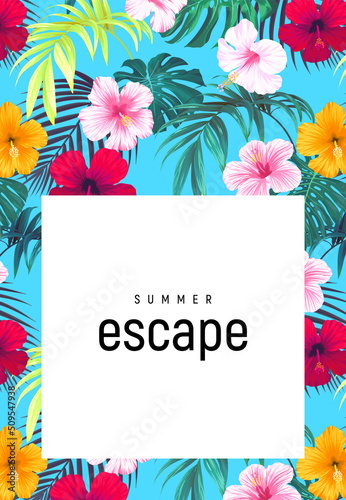 Bright hawaiian design with...