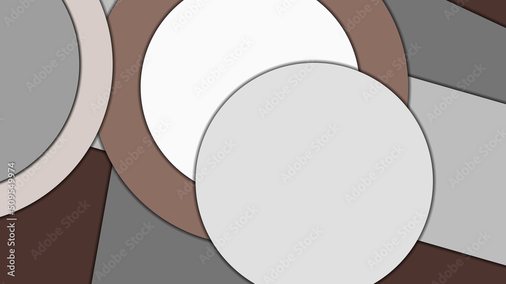 custom made wallpaper toronto digitalAbstract geometric vector background in Material design style with a limited harmonized palette, with concentric circles and rotated rectangles with shadows, imitating cut paper.