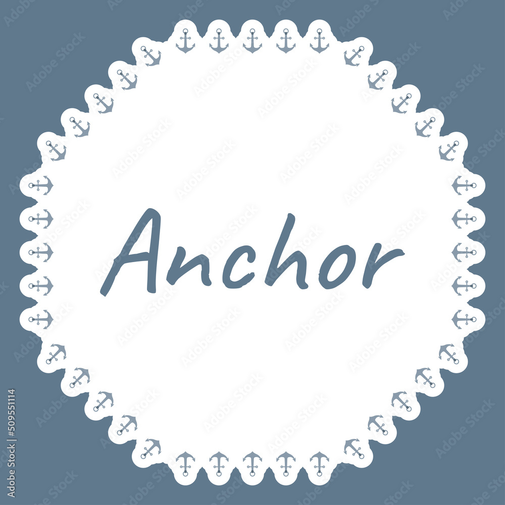 Border with Anchor for banner, poster, and greeting card Border with Anchor for banner, poster, and greeting card