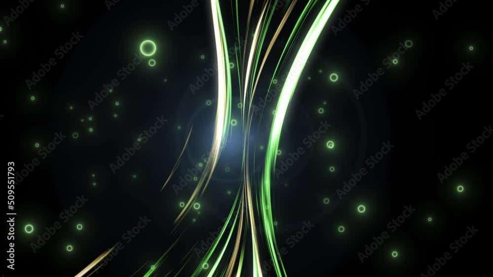 Abstract background of rotating spiral lines and points