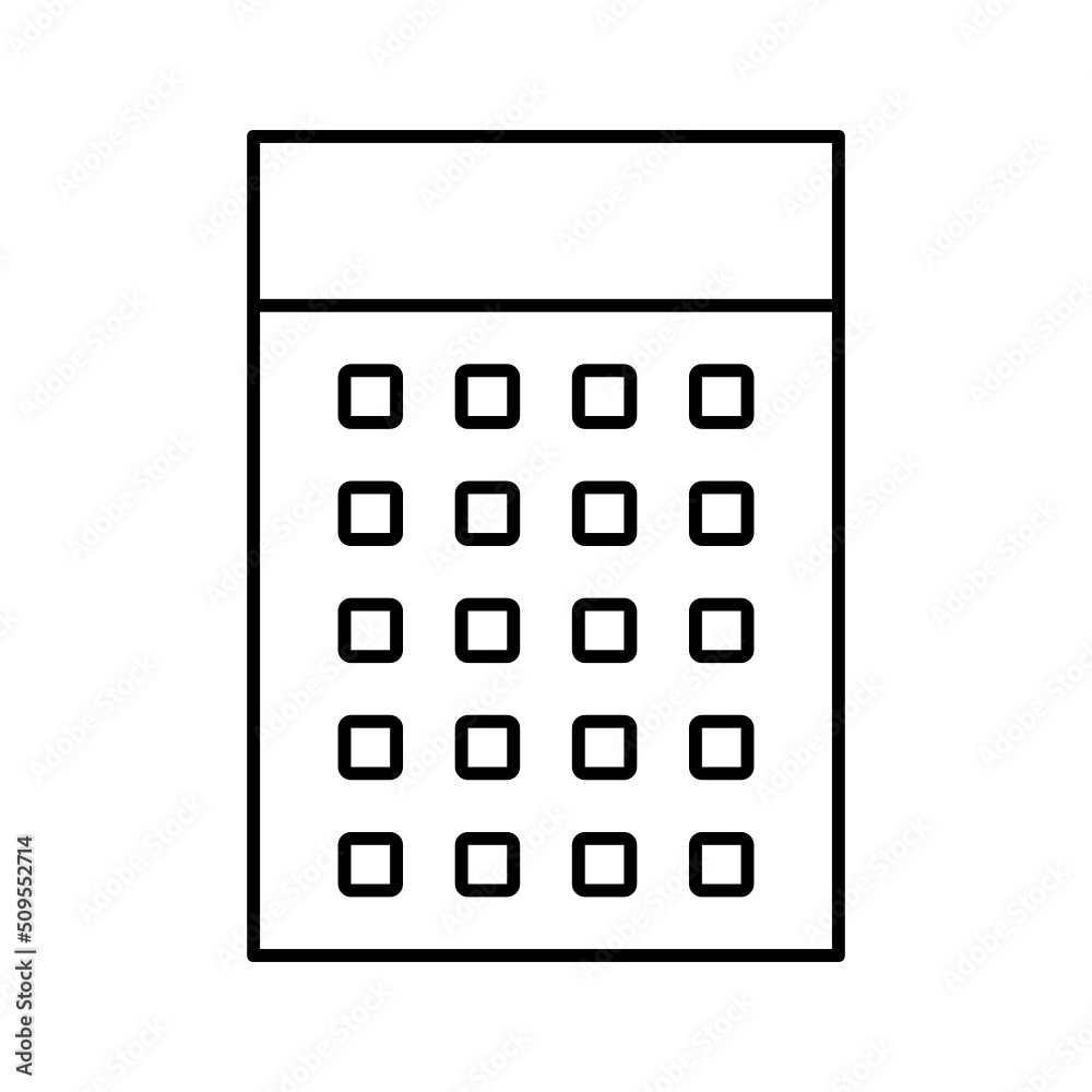 Black line icon for Calculater Black line icon for Calculater