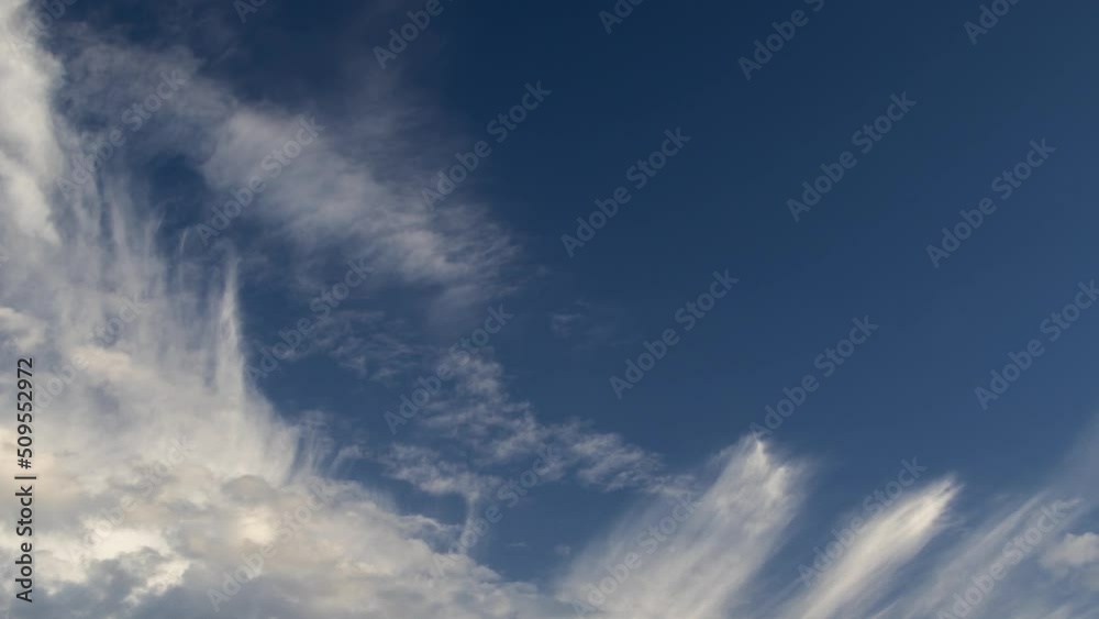 Clouds on blue sky background, time lapse
Clouds on blue sky background, time lapse