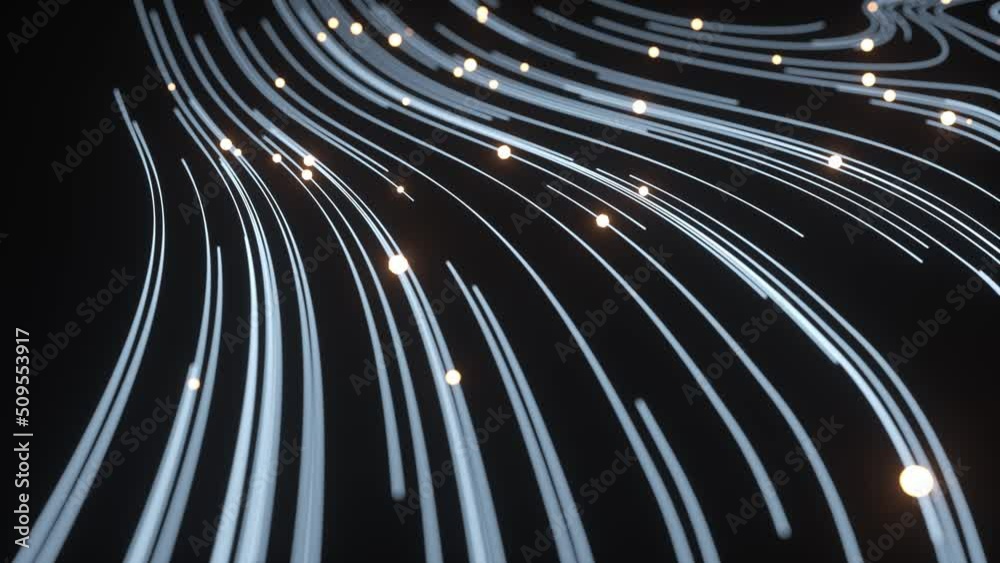 illuminated particle and abstract futuristic big data communication technology 3d rendered
