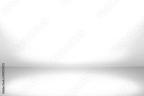 Quadro em tela Gray and white empty room studio gradient used for background design and display