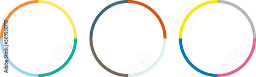 4色のカラフル丸フレーム_元気カラー