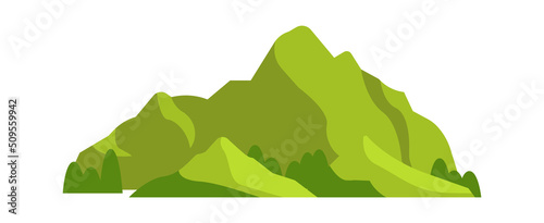 Green Mountains Natural Landscape. Vector illustration