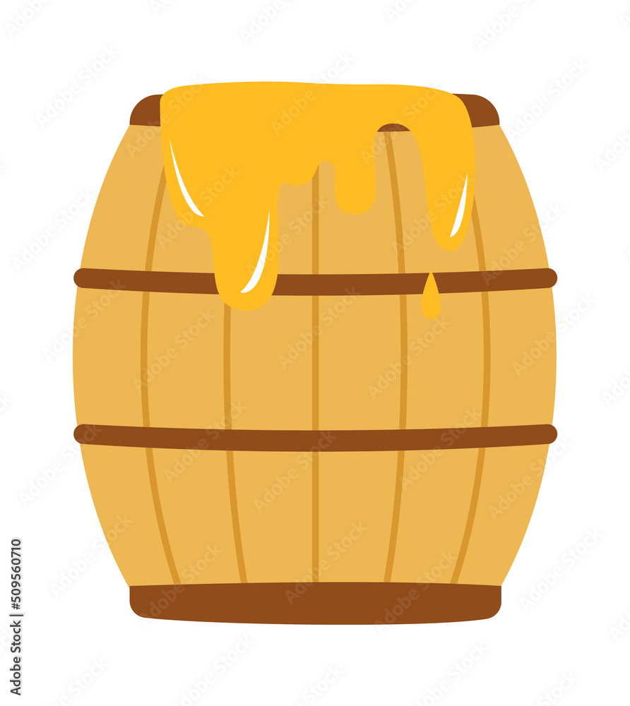 Barrel of honey. Vector illustration Barrel of honey. Vector illustration