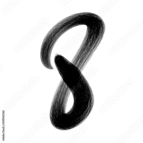Eight, Number Eight design vector,8th birthday logo icon design, 8 Number names typography design, 8 years anniversary celebration logotype, Black Lettering Numbers brush drawing hand drawn sketch