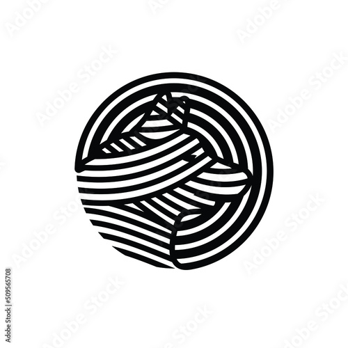 mummy dog in front of concentric circles illustration