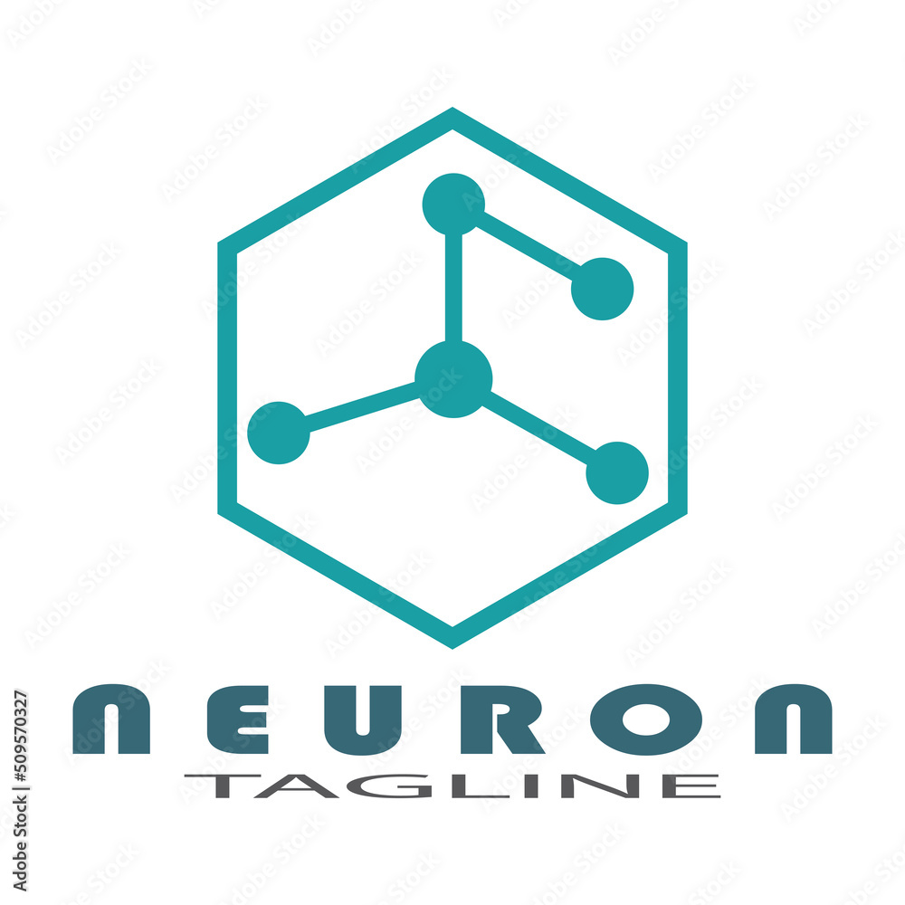 Neuron logo or nerve cell logo design illustration template icon with vector concept Neuron logo or nerve cell logo design illustration template icon with vector concept