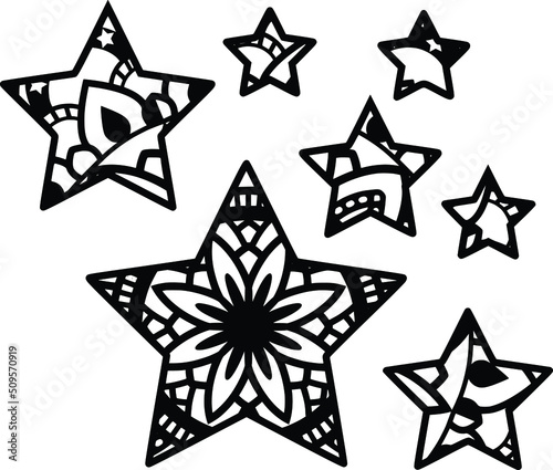 
Mandala design. You can change the size and color of the eps file as you like. Will fit well as a design on a shirt or in your shadow box. You can also use laser cutters like Cricut, Glowforge
