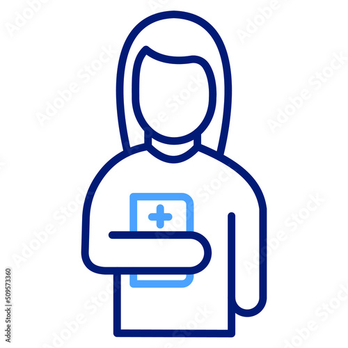 Lady Doctor Vector icon which is suitable for commercial work and easily modify or edit it

