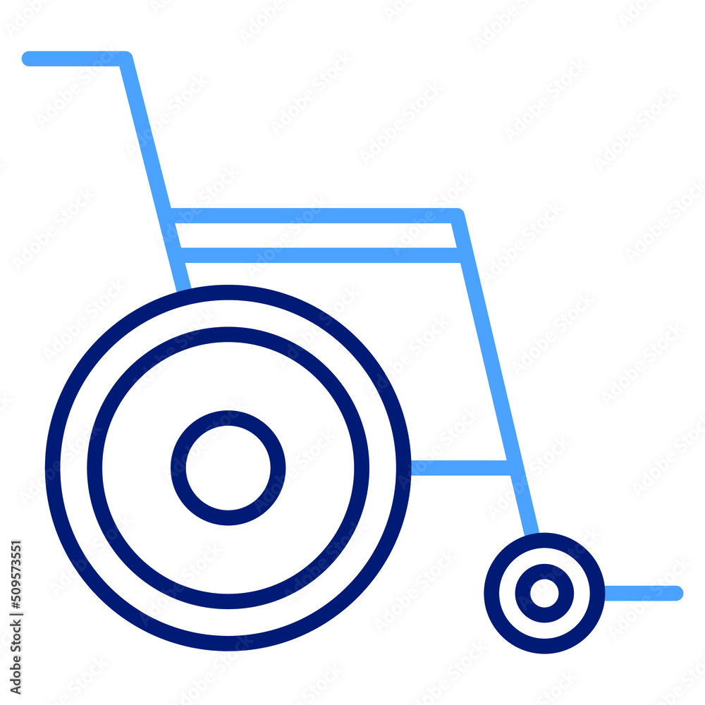 Wheelchair Vector icon which is suitable for commercial work and easily modify or edit it

