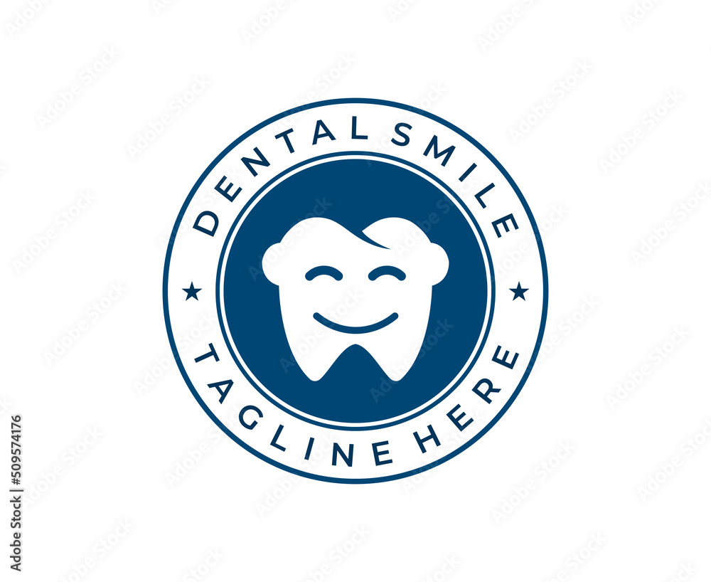 custom made wallpaper toronto digitalDental Logo with cute faces for family dental clinic