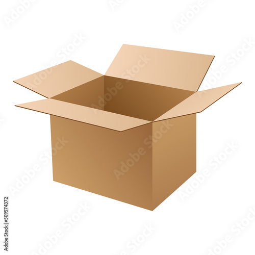 Paper box isolated on white background
