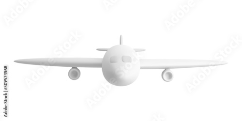 3d realistic airplane isolated on white background. Vector illustration