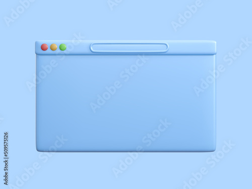 Web browser window template. Blank screen web browser in realistic design. Vector illustration