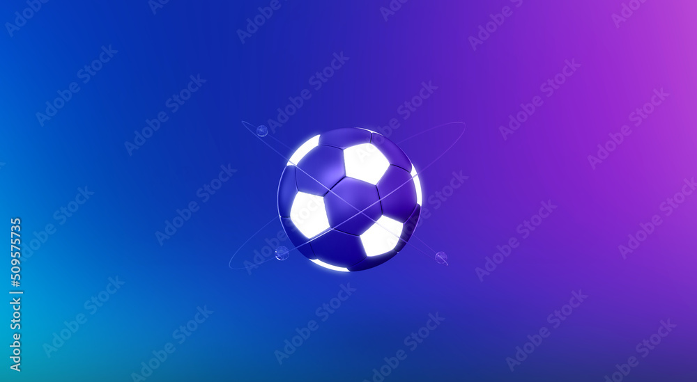 Naklejka premium casino betting gambling soccer football balls banner 3d render 3d rendering illustration 