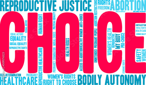 Choice Word Cloud on a white background. 