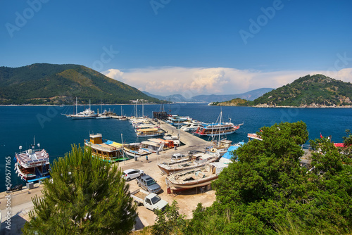 Fototapeta Naklejka Na Ścianę i Meble -  Icmeler Beach view in Marmaris Town