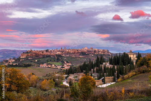 Orvieto, Umbria, Italy Medieval Skyline in Autumn