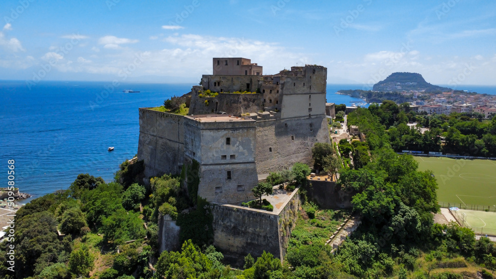 Amazing view on Castle Aragonese Baia