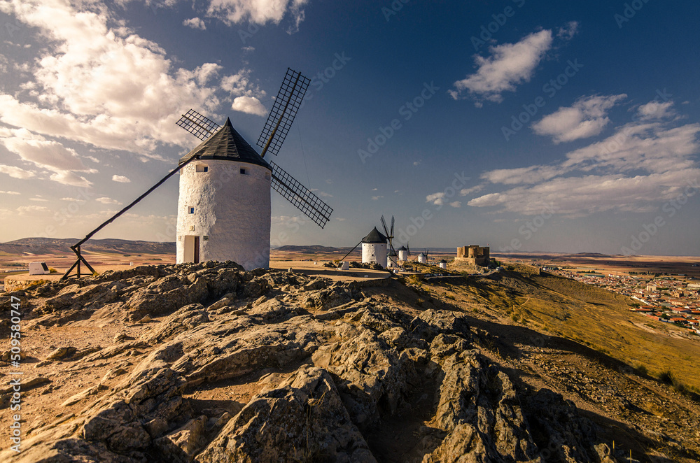 Windmills at Manchegos de Consuegra, Toledo.