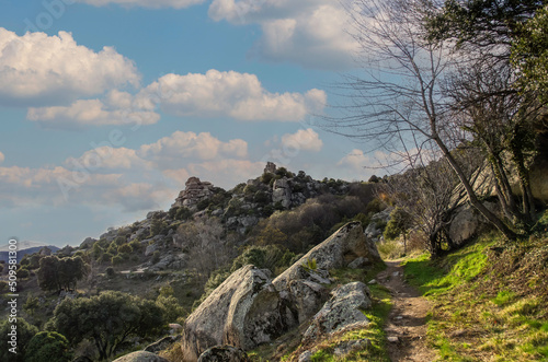 Sunset in the Sierra de la Cabrera, Madrid.