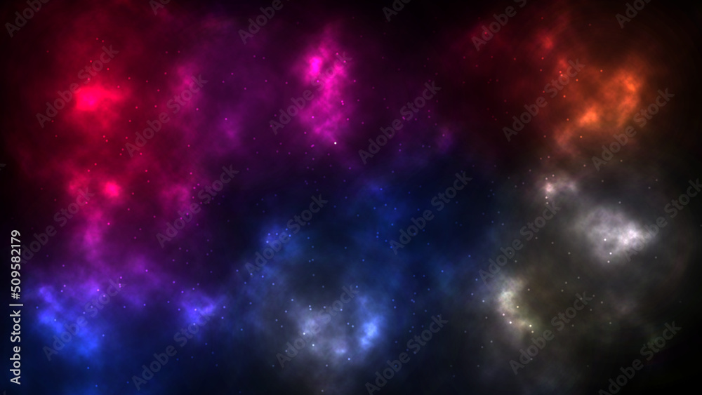 space background with nebula clouds 