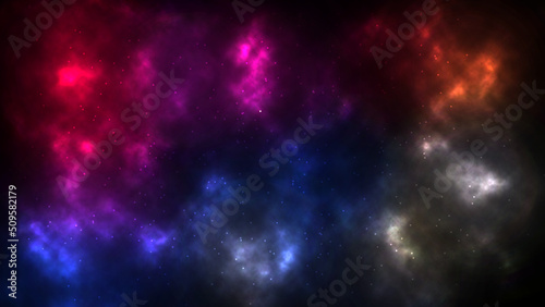 space background with nebula clouds 