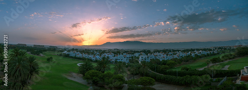 Panoramic golf course in Roquetas, Almeria, Spain. photo