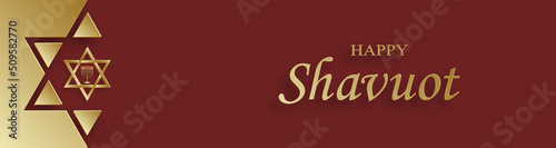 Happy Shavuot card with nice and creative jewish symbols