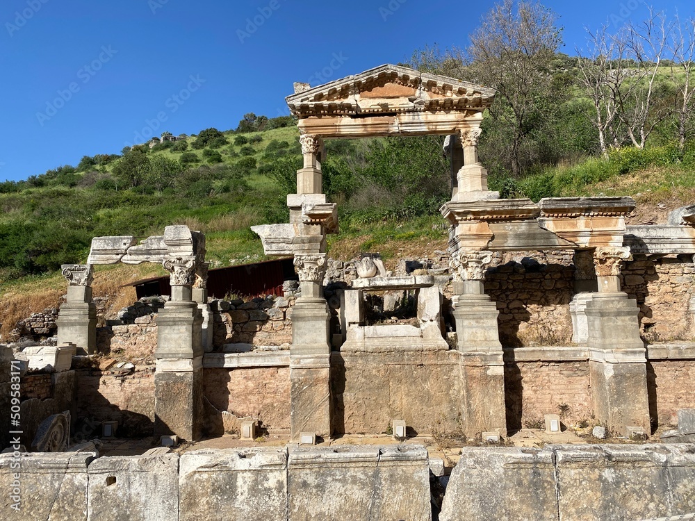 Ancient ruins in Ephesus Turkey