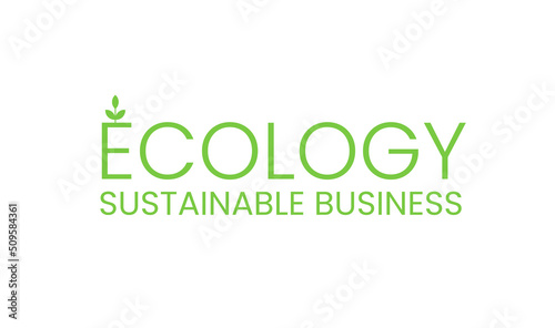 Ecology sustainability business logo emblem icon isolated on white. Ecologically sustainable growth and development. Esg business symbol sign. Stop global warming, high carbon credit score business.