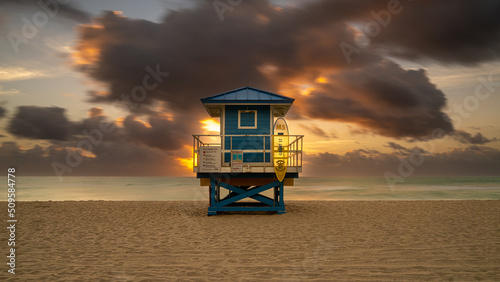 Lifeguard hut Hollywood Beach Florida