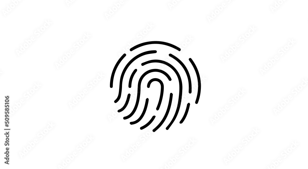 Fingerprint Line Icon, Symbol For Graphic And Web Design, Identification Vector Illustration.
Fingerprint Line Icon, Symbol For Graphic And Web Design, Identification Vector Illustration.