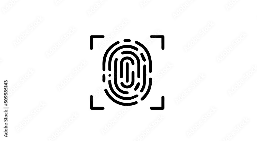 Fingerprint Identification Icon, Fingerprint Scan Icon, Biometric Identification Sign, Thumbprint Symbol Vector Illustration.
Fingerprint Identification Icon, Fingerprint Scan Icon, Biometric Identification Sign, Thumbprint Symbol Vector Illustration.