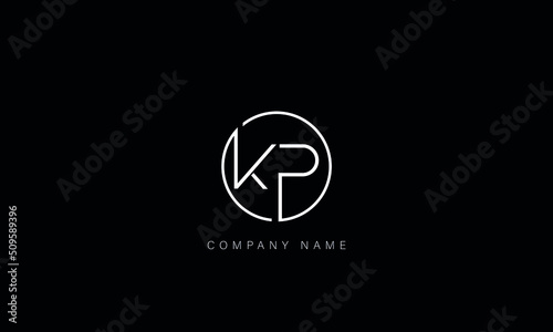 KP, PK Abstract Letters Logo Monogram