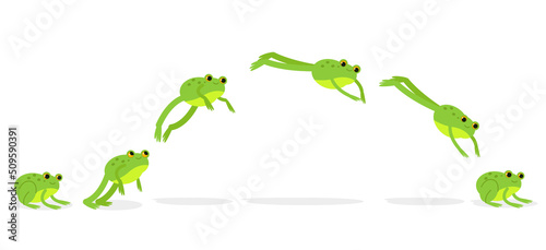 Funny jumping frog. Character for animation, stop motion shots. photo