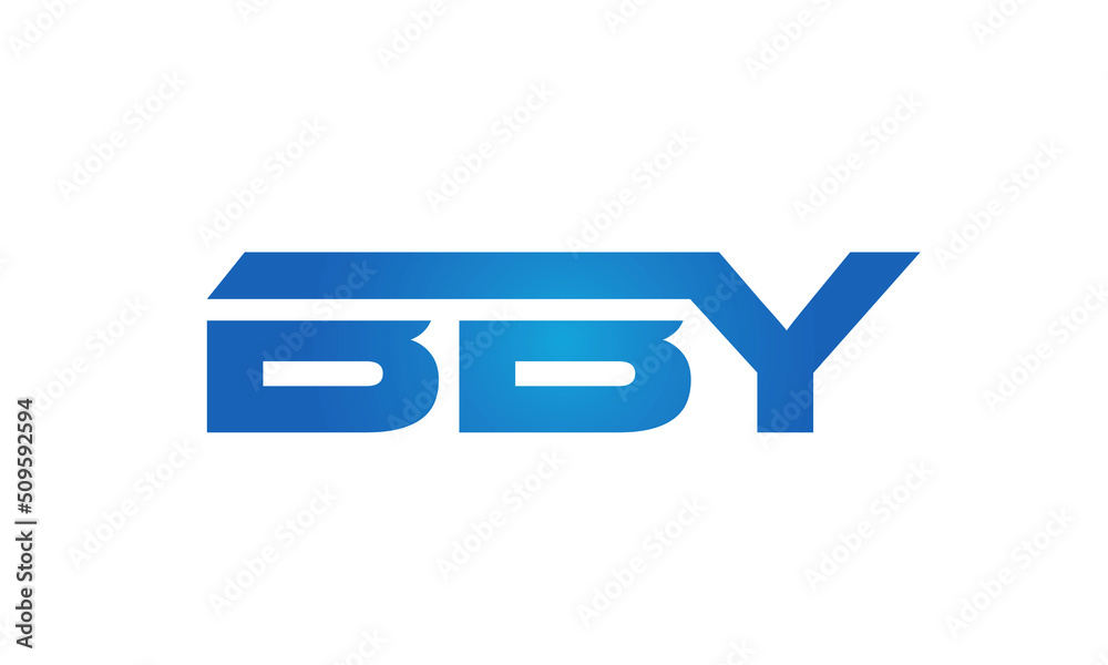 Connected BBY Letters logo Design Linked Chain logo Concept Connected BBY Letters logo Design Linked Chain logo Concept