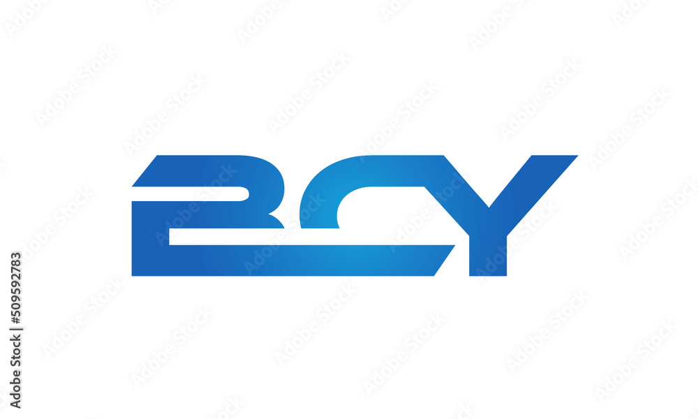 Connected BCY Letters logo Design Linked Chain logo Concept Connected BCY Letters logo Design Linked Chain logo Concept