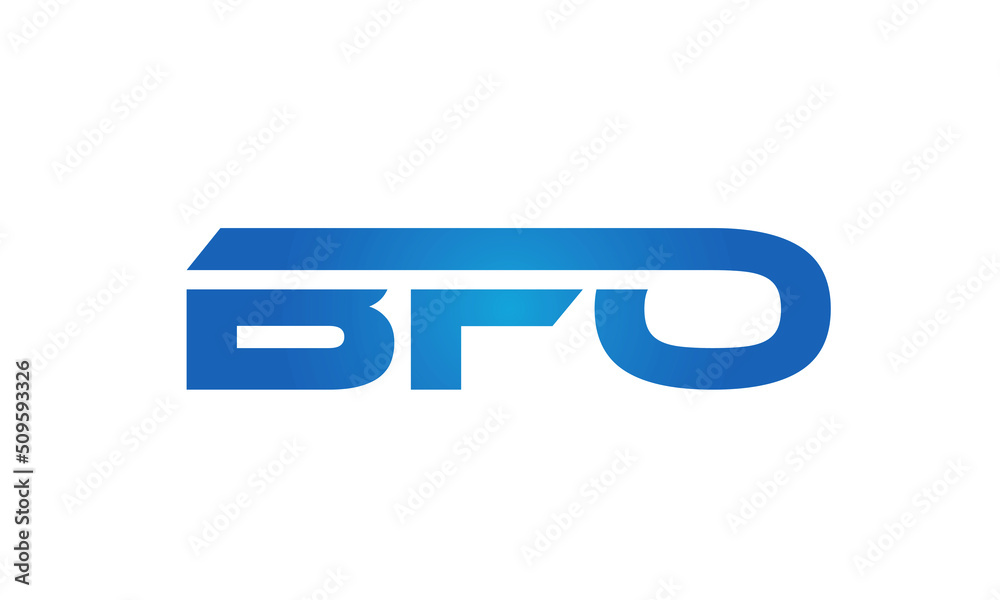 Connected BFO Letters logo Design, Linked Chain logo Concept Connected BFO Letters logo Design, Linked Chain logo Concept