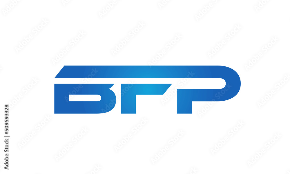 Connected BFP Letters logo Design, Linked Chain logo Concept Connected BFP Letters logo Design, Linked Chain logo Concept