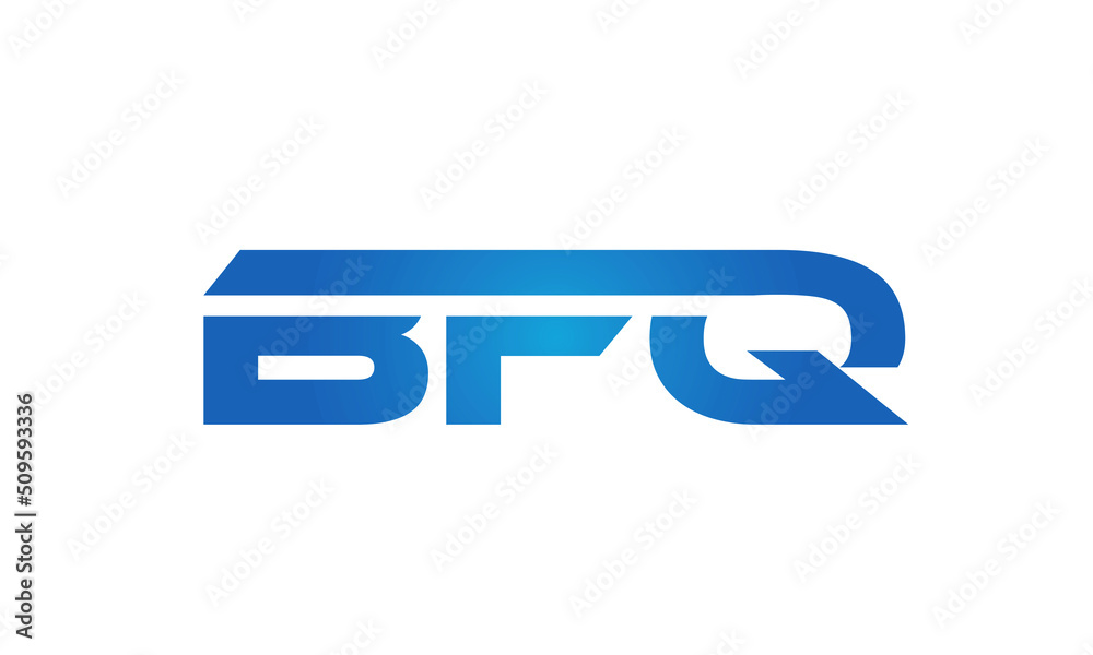 Connected BFQ Letters logo Design, Linked Chain logo Concept Connected BFQ Letters logo Design, Linked Chain logo Concept