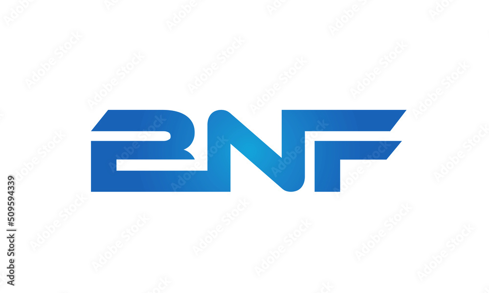 Connected BNF Letters logo Design Linked Chain logo Concept Connected BNF Letters logo Design Linked Chain logo Concept