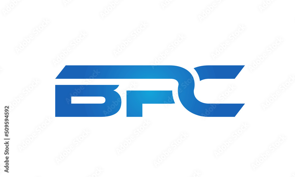 Connected BPC Letters logo Design Linked Chain logo Concept Connected BPC Letters logo Design Linked Chain logo Concept