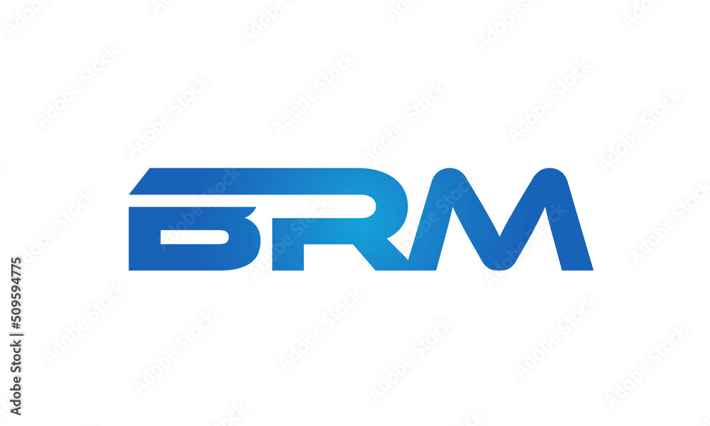 Connected BRM Letters logo Design Linked Chain logo Concept Connected BRM Letters logo Design Linked Chain logo Concept