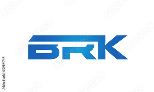 Connected BRK Letters logo Design Linked Chain logo Concept