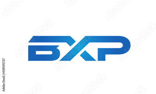 Connected BXP Letters logo Design Linked Chain logo Concept